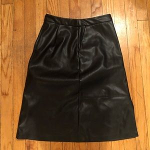Faux leather skirt